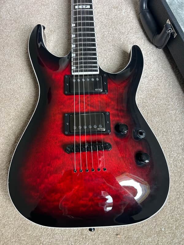 ESP E-II Horizon NT-II 2025 - Thru Black Cherry Sunburst W/ OHSC - Image 3