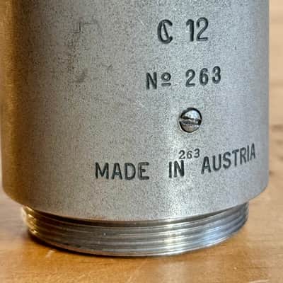 AKG C 12 Large Diaphragm Multipattern Tube Condenser Microphone 1950s - Silver image 2