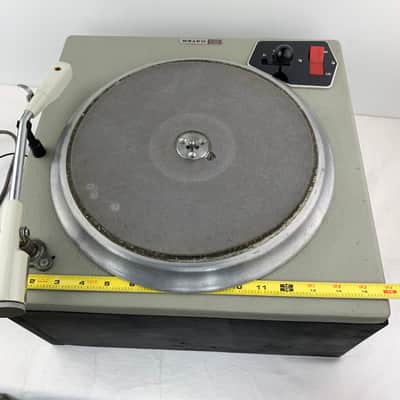 60s GATES CB-77 12” Broadcast Record Player Turntable w/Two Tone Arms image 19