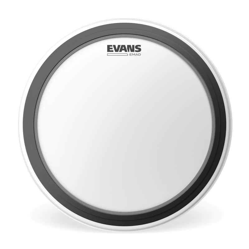 Evans EMAD Coated White Bass Drum Head, 20 Inch image 1