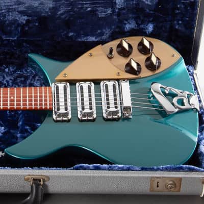 1997 Rickenbacker 325V59 Turquoise Rare Factory Color R Tailpiece OHSC image 1