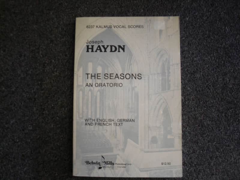 Joseph Haydn the seasons an oratorio   paperback image 1