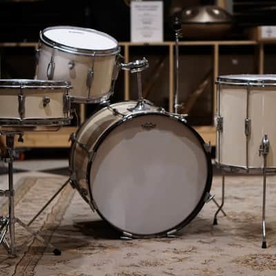 Slingerland 12/14/20/5x14" Stage Band Drum Set - 1970s Gloss White image 3