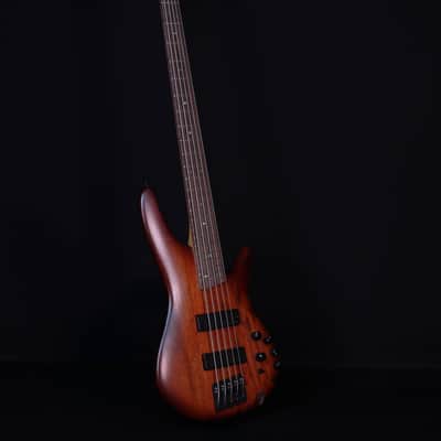 Ibanez SR505AMHL 5-String Bass, Mahogany Brown Burst Low Gloss image 8