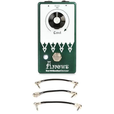 EarthQuaker Devices Arrows V2 Preamp Booster Pedal with 3 Patch Cables image 1