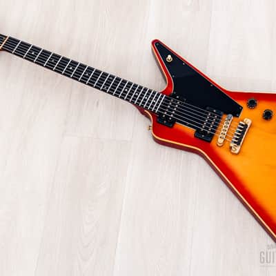1983 Gibson Explorer E2 CMT Vintage Guitar Cherry Sunburst Flame Top w/ Dirty Fingers, Hangtags & Case image 12