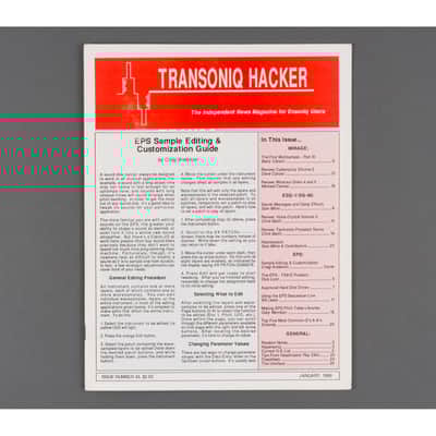 Transoniq Hacker Ensoniq User's Newsletter Issue #43