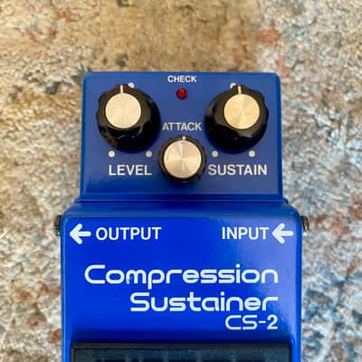 Boss CS-2 Compression Sustainer MADE IN JAPAN Black Label Near MINT 1986 image 3