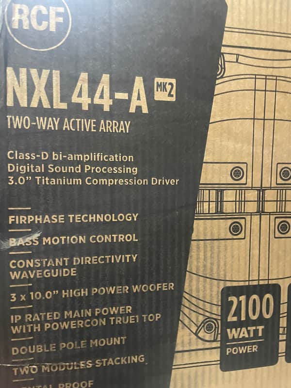 ( PAIR ) RCF NX-L44A Powered Line Array Column Speaker - Open Box image 1