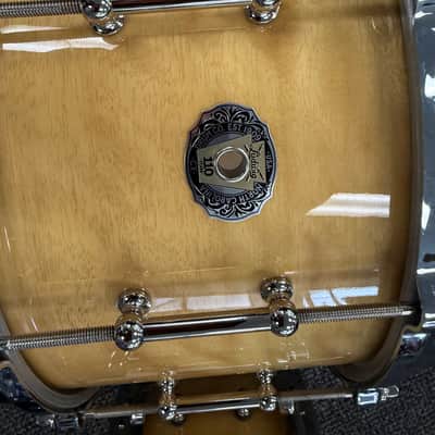 LUDWIG 110th ANNIVERSARY aged exotic avodire 7 x 14 anniversary snare drum 2019 image 2