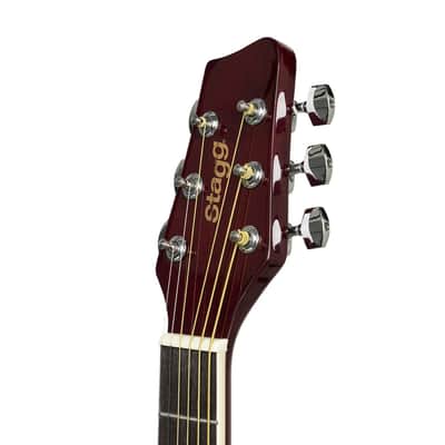Stagg Left Handed Dreadnought Acoustic guitar - Natural - SA20D LH-N image 4