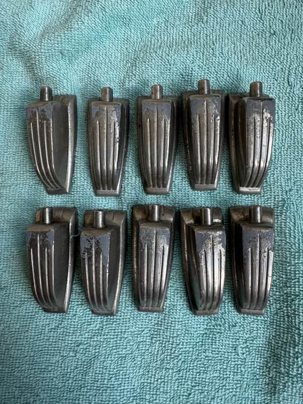 Ludwig Lot of 10 Vintage Large Classic Bass Drum Lugs item # 2243 50s - Nickel image 1