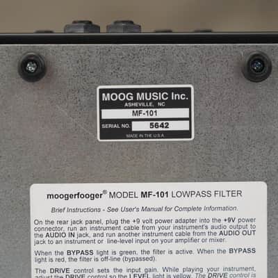 Moog Moogerfooger MF-101 Lowpass Filter Pedal #58764 image 11