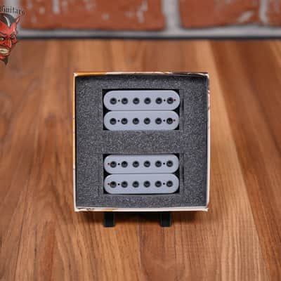 Bare Knuckle Aftermath Humbucker Set with Grey Bobbins/ Black Bolts 53mm Trem Spaced image 2