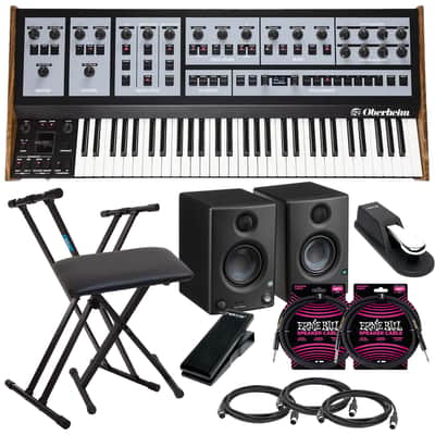 Oberheim OB-X8 8-voice Polyphonic Analog Synthesizer, Keyboard Stand, Bench, Presonus 3.5, Nektar NP-X, Sustain Pedal,  (2) ErnieBall 1/4, (3) Midi Cables Bundle