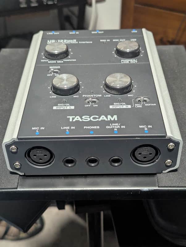 TASCAM US-122 MKII USB Audio Interface 2010s - Black image 1