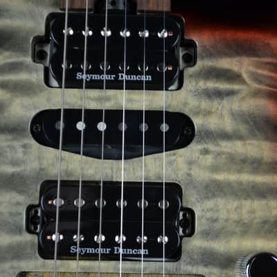 Charvel MJ San Dimas Style 1 HSH PF QM FR with Case - Midnight Glow image 4