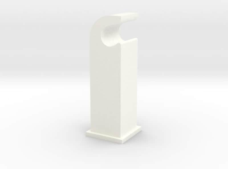 USA Made Reproduction 1939 Zenith "hook" Push Button - White Processed Versatile Plastic image 1