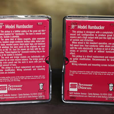 Seymour Duncan SH-4 JB Bridge & SH-1 59 Neck Nickel Humbucker Pickup Set image 2