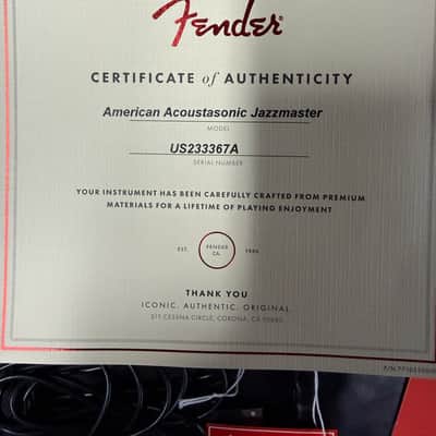 Fender American Acoustasonic Jazzmaster 2022 Very Cool Hybrid Guitar! (GB-33) image 7
