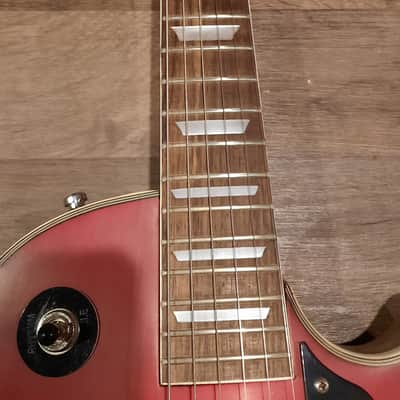 Harmony H-90 w/Bigsby-style Vibrato, Single Cut Late 70s Lawsuit Era Red Cherryburst image 5