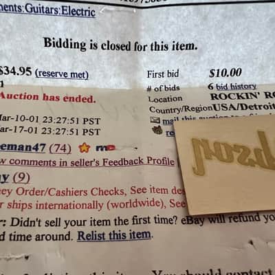 Immagine Gibson Gibson Gold Headstock Logo NOS 1960s - 6