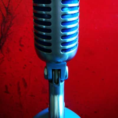 Vintage 1959 Shure 55S Unidyne dynamic cardioid Microphone w S-36 desk stand Elvis 55 55SW Super 55 image 10