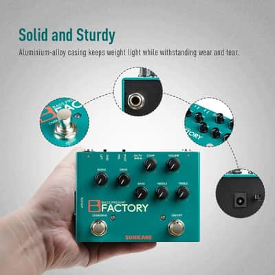 SONICAKE B Factory Analog Bass Preamp, comp and Overdrive Guitar Bass Pedal,price include the import duty for US buyer image 6