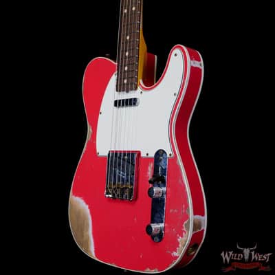 Fender Custom Shop 1962 Telecaster Custom Rosewood Slab Board Hand-Wound Pickups Heavy Relic Fiesta Red image 2