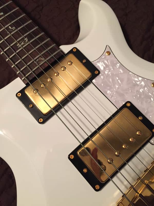 Prs Mira LTD 2008 Jet White/ Gold | Reverb