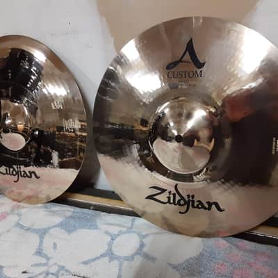 Zildjian 14" A Custom Hi-Hat Cymbals (Pair) 1991 - Present - Brilliant image 3