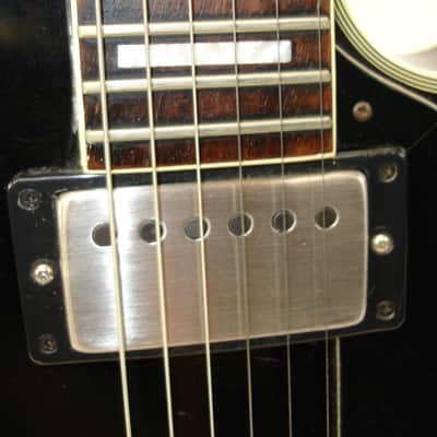 Vintage Memphis LP Copy Electric Guitar Black w/ EMG Pickups image 6