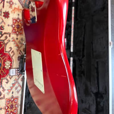 2002 Fender Highway One Stratocaster with Maple Fretboard - Crimson Red Transparent image 13