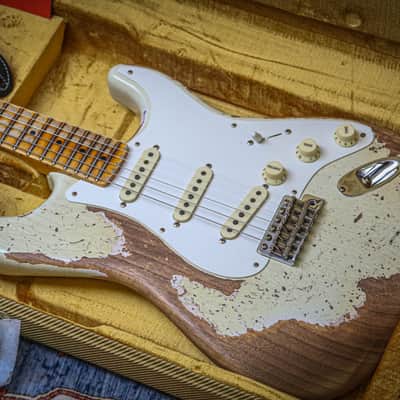 FENDER USA Custom Shop '56 Reissue Stratocaster Ltd Super Hvy Relic "Ivory" (2023) image 2