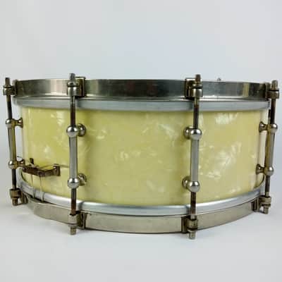 Ludwig 5x14"WMP Standard 1Ply-Mahogany Snare Drum 10-Tube Lug Vintage30s Chicago image 7