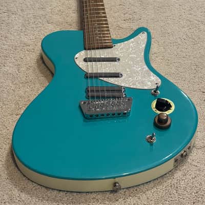 Danelectro Mod 7 (7-String) Early 2000s - Aqua Pearl image 4