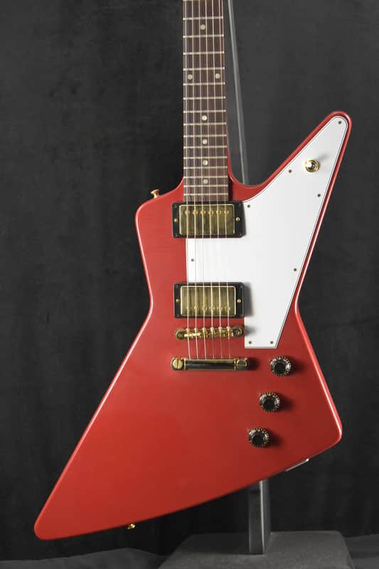 Gibson Custom Shop 1958 Korina Explorer VOS Cardinal Red Gold Hardware image 1