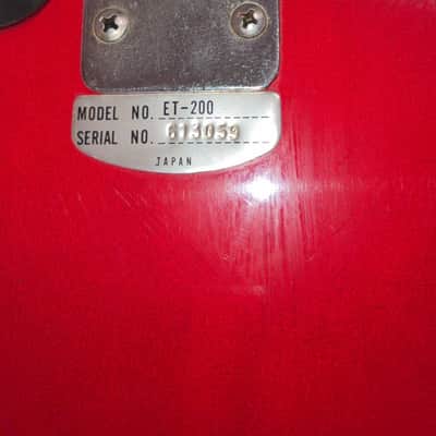 1960s Teisco Del Rey ET-200 Vintage Electric Guitar – Red Metallic – Original w/ hard case image 3
