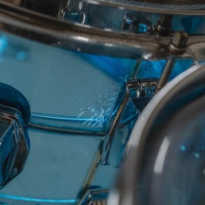 1970s Ludwig Vistalite Tivoli Pattern A 'Big Beat' in Blue/Blue/Blue - 14x22, 16x16, 9x13, 8x12, 5x14sn image 14