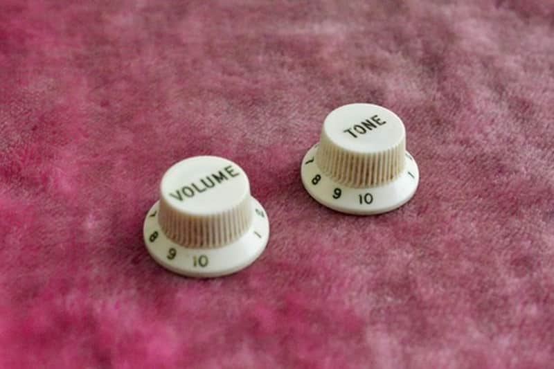 Vintage 1960's Fender Jazzmaster Knob Set PRE-CBS Volume Tone Knob Slab board Clay dot JM image 1