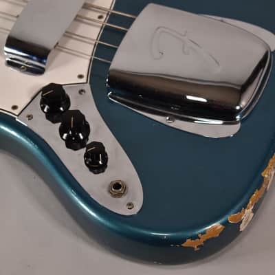 1965 Fender Jazz Bass Lake Placid Blue Finish Left-Handed Electric Bass w/OHSC image 4