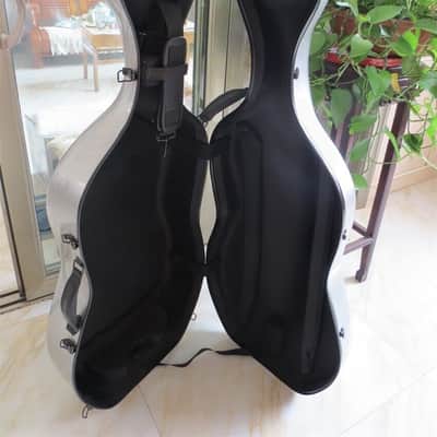 4/4 Cello Case Carbon Fiber Cello Box Carry for gray colour,free shipping image 8