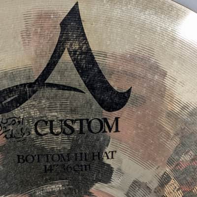 Zildjian 14" A Custom Hi-Hat Cymbals (Pair) 1991 - Present - Brilliant image 12