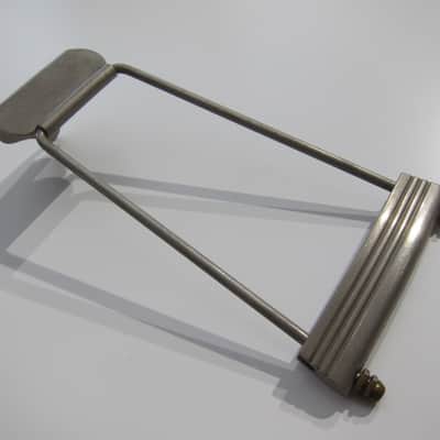 Gibson Epiphone National & Others Acoustic Archtop Guitar Tailpiece Authentic Vintage Part Made in Germany Circa-1940s-1960s-Nickel Silver image 2