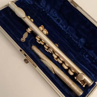 Selmer"Signet"Coin Silver Piccolo Flute Closed Hole C-Foot#10328+Case Vintage40s image 7
