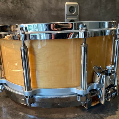 Pearl M-914D Freefloater snare 14x6.5” 90’s - Natural maple image 9