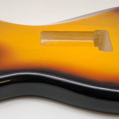 3lbs 8oz BloomDoom Nitro Lacquer Aged Relic 3-Tone Sunburst S-Style Vintage Custom Guitar Body image 11