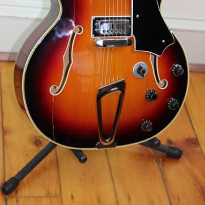 Wurlitzer 2 Pickup Jazz Guitar 1960'S Sunburst image 1