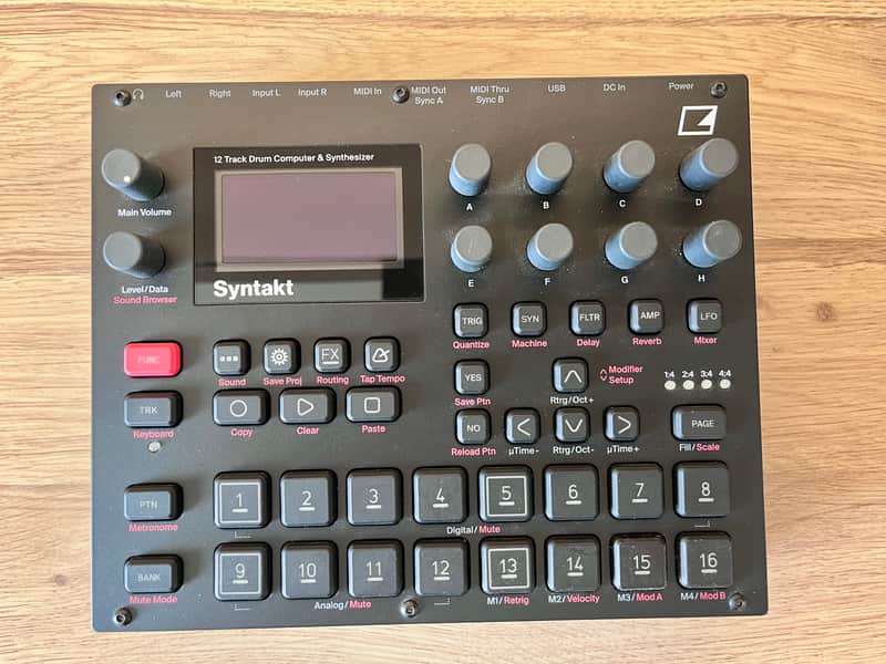 Elektron Syntakt 12 Track Drum Computer & Synthesizer 2022- Present - Black image 1