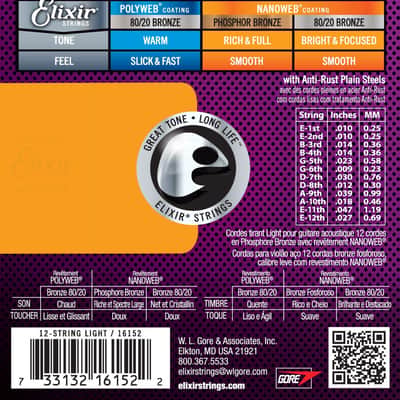 Elixir Phosphor Bronze Nanoweb 10-47 image 2